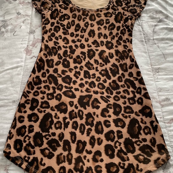Derek Heart animal print lined round neck mini dress, size M boho Y2K summer - Picture 12 of 12